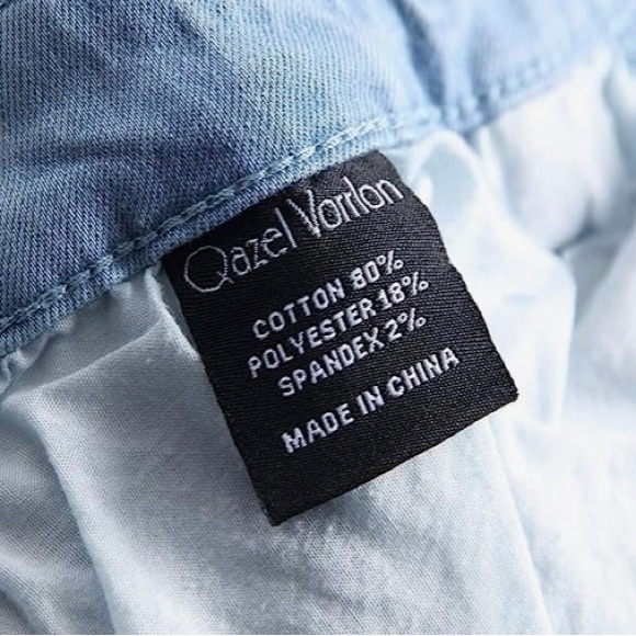 Qazel Vorrlon Men's Blue Skinny Jeans Stretch Washed Slim Fit Pencil Pants - Picture 11 of 13